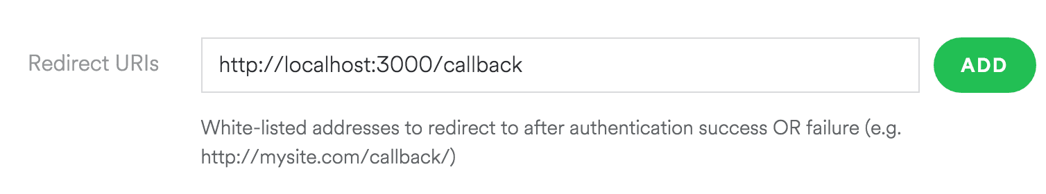 Redirect URI